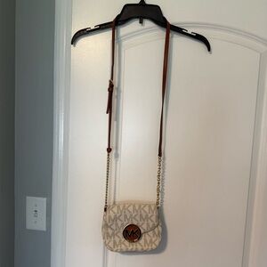 Michael Kors Beige and Tan Crossbody Bag